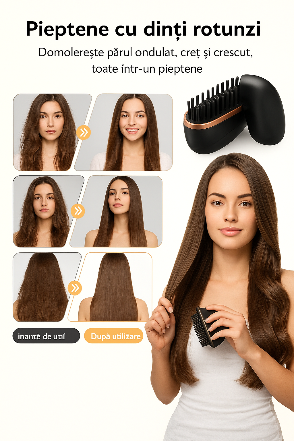 Perie De Îndreptat Părul Portabilă